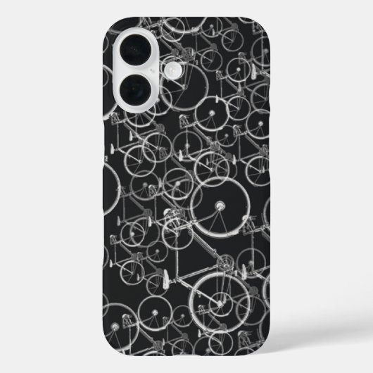 bikes pattern in black and white Case-Mate iPhone case (Achterkant)