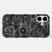 bikes pattern in black and white Case-Mate iPhone case (Achterkant (horizontaal))