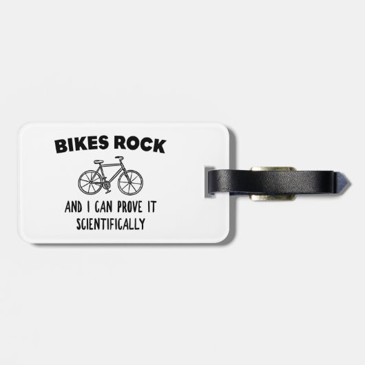 Bikes Rock en ik kunnen het wetenschappelijk bewij Bagagelabel (Achterkant horizontaal)