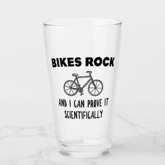 Bikes Rock en ik kunnen het wetenschappelijk bewij Glas (Voorkant)