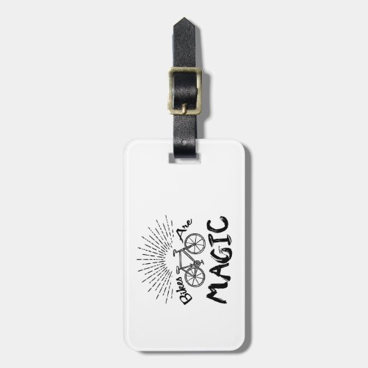 Bikes zijn magisch bagagelabel (Voorkant verticaal)