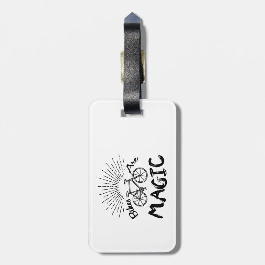 Bikes zijn magisch bagagelabel (Achterkant verticaal)