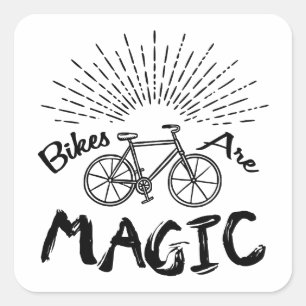 Bikes zijn magisch vierkante sticker
