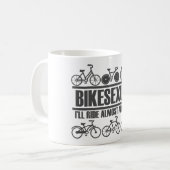 Bikesexual - Grappige fiets en fietsen Koffiemok (Voorkant links)