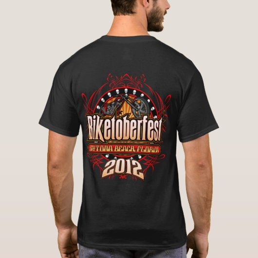 Biketoberfest Daytona 2012 a T-shirt (Achterkant)
