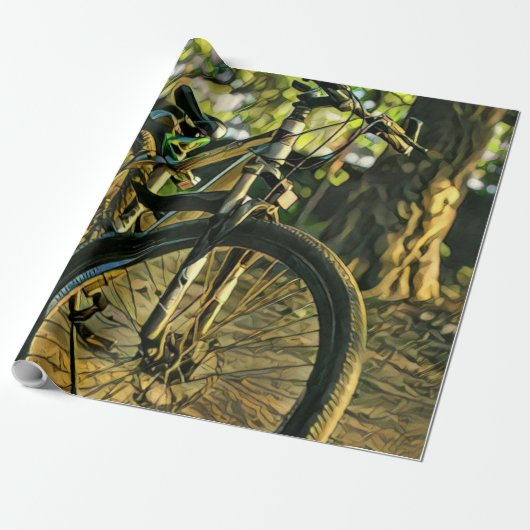 Biking Artwork Cadeaupapier (Uitgerold)