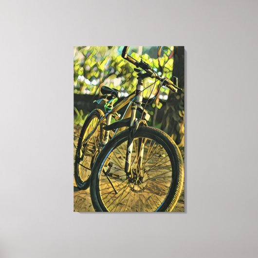 Biking Artwork Canvas Afdruk (Voorkant)