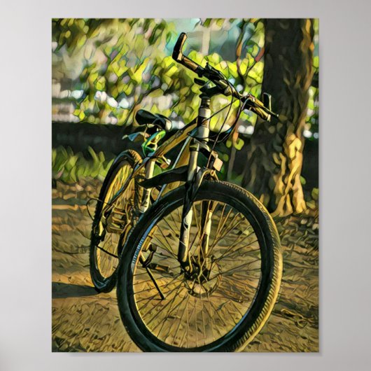 Biking Artwork Poster (Voorkant)
