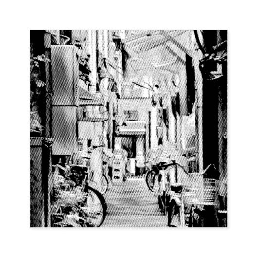 Biking Artwork Rubberstempel (Afrduk)