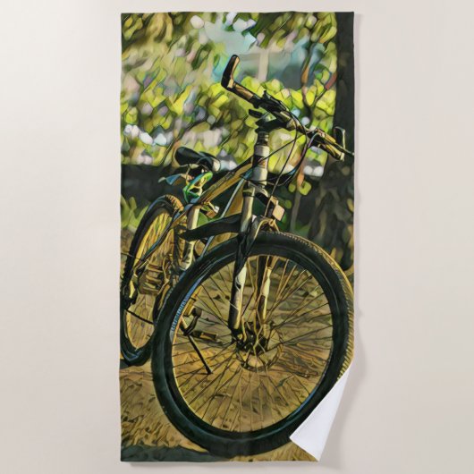 Biking Artwork Strandlaken (Voorkant)