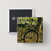 Biking Artwork Vierkante Button 5,1 Cm (Voorkant /achterkant)