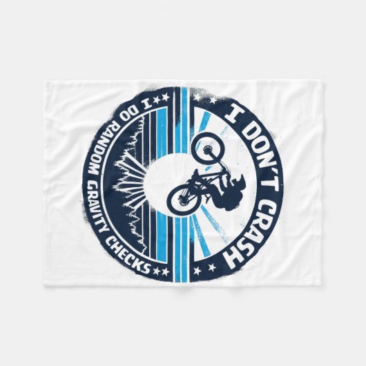 Biking Bicycle Shirt I Don't Crash I Do Random Gra Fleece Deken (Voorkant (Horizontaal))