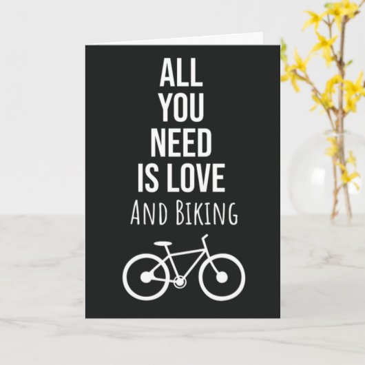 Biking Cards Bicycle Cycling Cyclist Bike Biker Kaart (Gele Bloem)