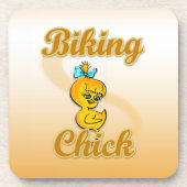 Biking Chick Bier Onderzetter (Voorkant)