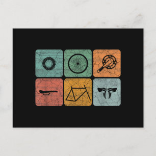 Biking fietsen  fietsenonderdelen fietsenlijst cad feestdagenkaart