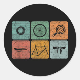 Biking fietsen fietsenonderdelen fietsenlijst cad ronde sticker