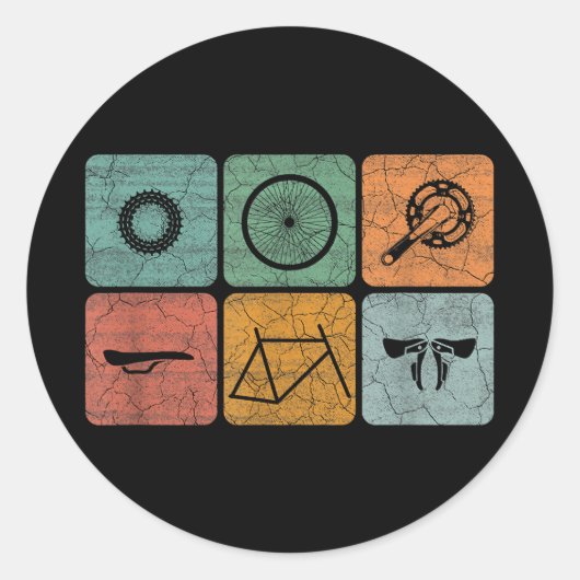 Biking fietsen fietsenonderdelen fietsenlijst cad ronde sticker (Voorkant)