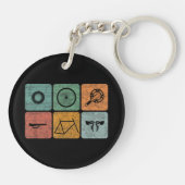 Biking fietsen fietsenonderdelen fietsenlijst cad sleutelhanger (Achterkant)