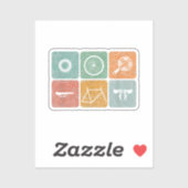 Biking fietsen fietsenonderdelen fietsenlijst cad sticker (Vel)