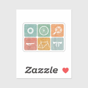 Biking fietsen fietsenonderdelen fietsenlijst cad sticker