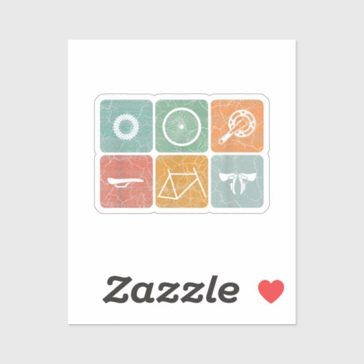 Biking fietsen  fietsenonderdelen fietsenlijst cad sticker (Vel)