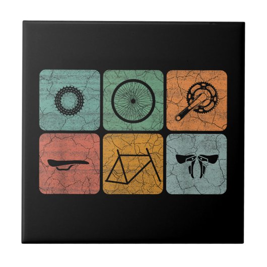 Biking fietsen  fietsenonderdelen fietsenlijst cad tegeltje (Voorkant)