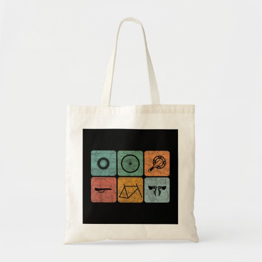 Biking fietsen  fietsenonderdelen fietsenlijst cad tote bag (Voorkant)