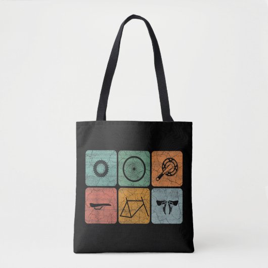 Biking fietsen  fietsenonderdelen fietsenlijst cad tote bag (Voorkant)