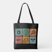 Biking fietsen  fietsenonderdelen fietsenlijst cad tote bag (Achterkant)