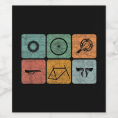 Biking fietsen  fietsenonderdelen fietsenlijst cad wijn etiket (Enkel label)