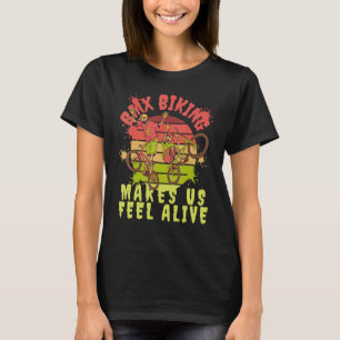 Biking geeft me het gevoel Alive Bicycle Skeleton  T-shirt