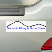 Biking in bergen is geen misdaad bumpersticker (Op auto)