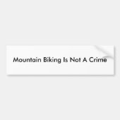 Biking in bergen is geen misdaad bumpersticker (Voorkant)