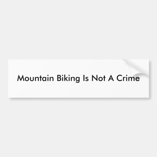 Biking in bergen is geen misdaad bumpersticker (Voorkant)
