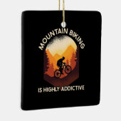 Biking in bergen is zeer verslavend keramisch ornament (Rechts)