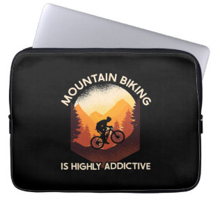 Biking in bergen is zeer verslavend laptop sleeve