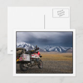 Biking in de Bergen Altai - het Briefkaart van (Voorkant / Achterkant)