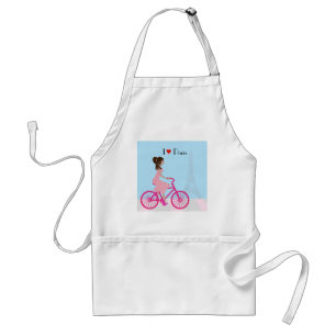 Biking in Paris Apron Standaard Schort