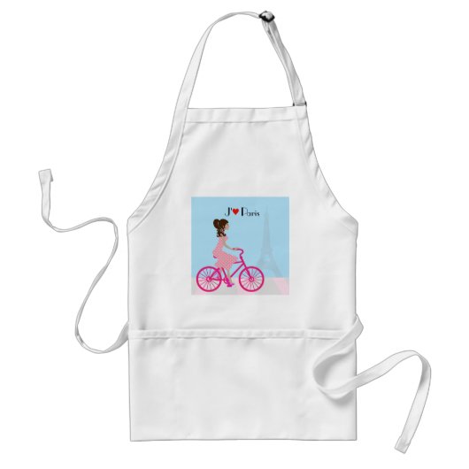 Biking in Paris Apron Standaard Schort (Voorkant)