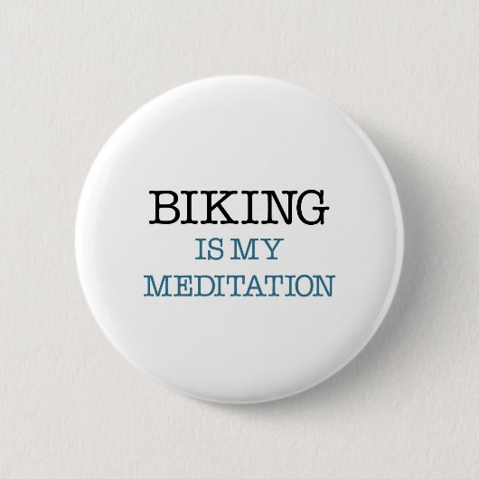 Biking is mijn Meditatie Ronde Button 5,7 Cm (Voorkant)