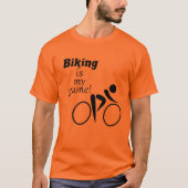 Biking is mijn spel! t-shirt (Voorkant)