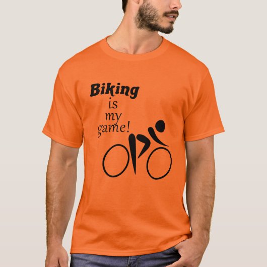 Biking is mijn spel! t-shirt (Voorkant)