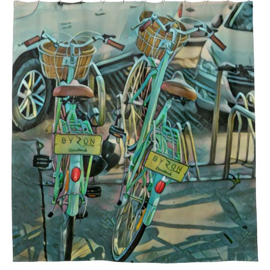 Biking Lover Cyclist Douchegordijn (Voorkant)
