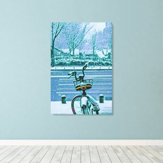 Biking Lover Gift Canvas Afdruk (Insitu (Houten vloer))