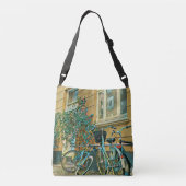 Biking Lover Gift | Cycling Painting Crossbody Tas (Achterkant)