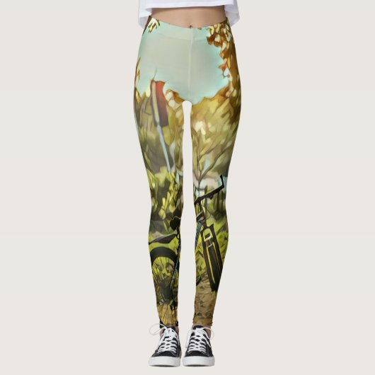 Biking Lover Gift | Fietsverf Leggings (Voorkant)