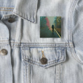 Biking Lover Gift | Fietsverf Vierkante Button 5,1 Cm (In situ)