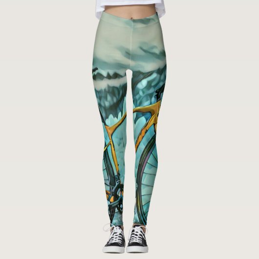 Biking Lover Gift Leggings (Voorkant)