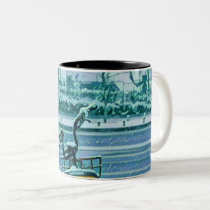 Biking Lover Gift Tweekleurige Koffiemok