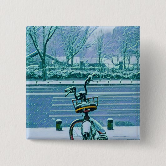 Biking Lover Gift Vierkante Button 5,1 Cm (Voorkant)